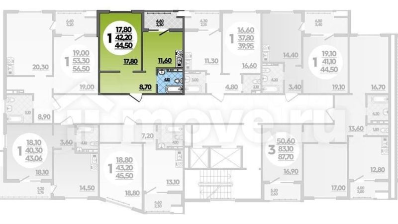 Продажа 1-комнатной квартиры от застройщика, 44.5 м²,                                                     Анапа