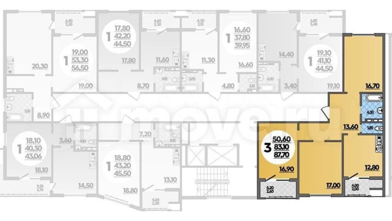 Продажа 3-комнатной квартиры от застройщика, 87.7 м²,                                                     Анапа