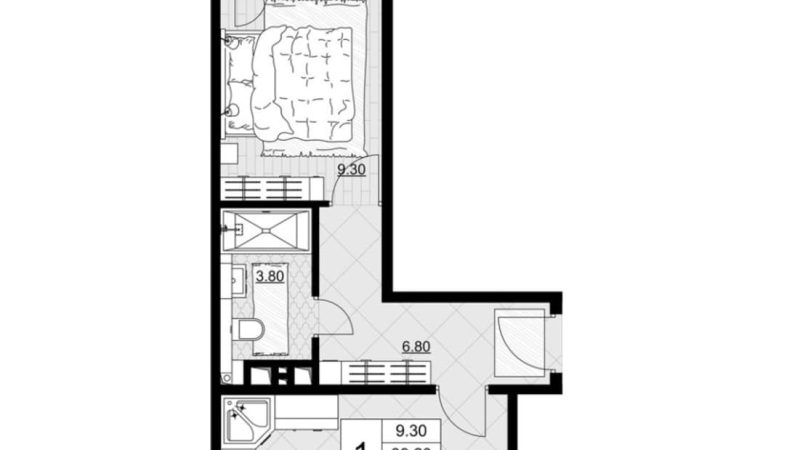 Продажа 1-комнатной квартиры от застройщика, 40.3 м², Анапа, Литер                                                     6