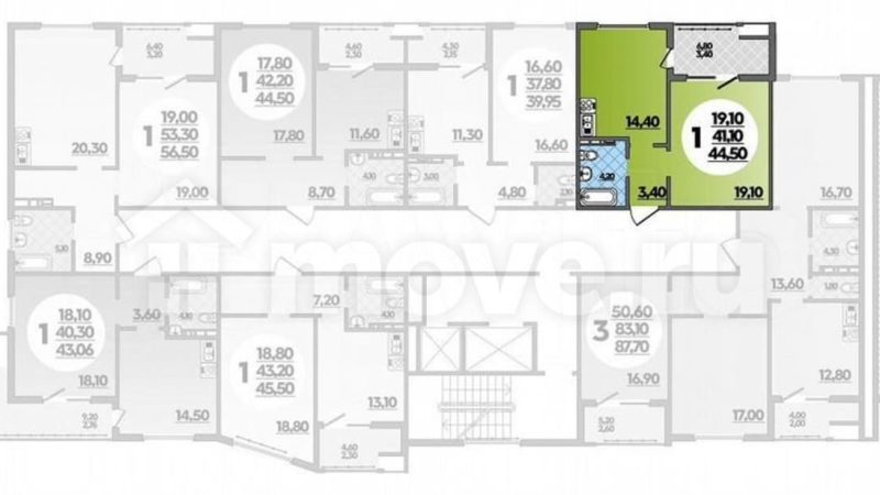 Продаем 1-комнатную квартиру от застройщика, 44.5 м²,                                                     Анапа