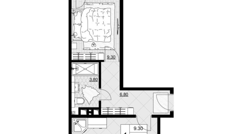 Продам 1-комнатную квартиру от застройщика, 40.3 м², Анапа, Литер                                                     4