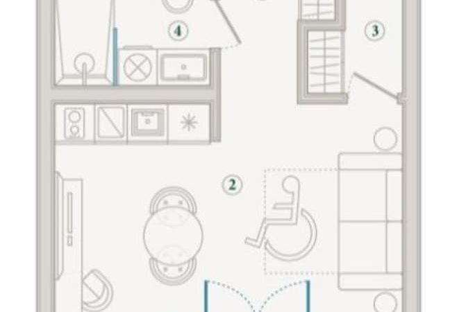 Продаем студию от застройщика, 39.8 м², Анапа, Корпус                                                     2