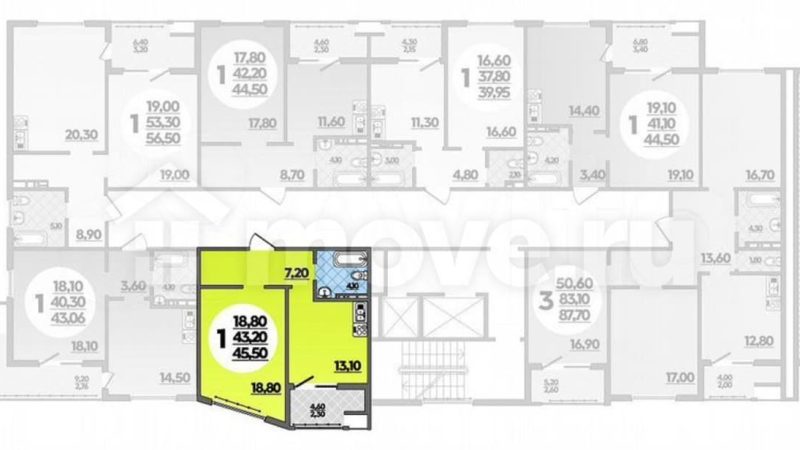 Продаю 1-комнатную квартиру от застройщика, 45.5 м²,                                                     Анапа