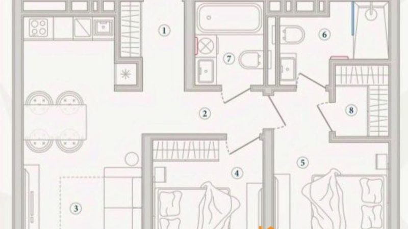 Продаю 3-комнатные апартаменты от застройщика, 80.9 м², Анапа, Корпус                                                     1