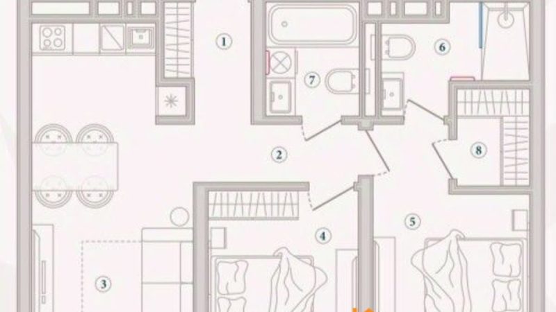 Продам 3-комнатные апартаменты от застройщика, 81.3 м², Анапа, Корпус                                                     1