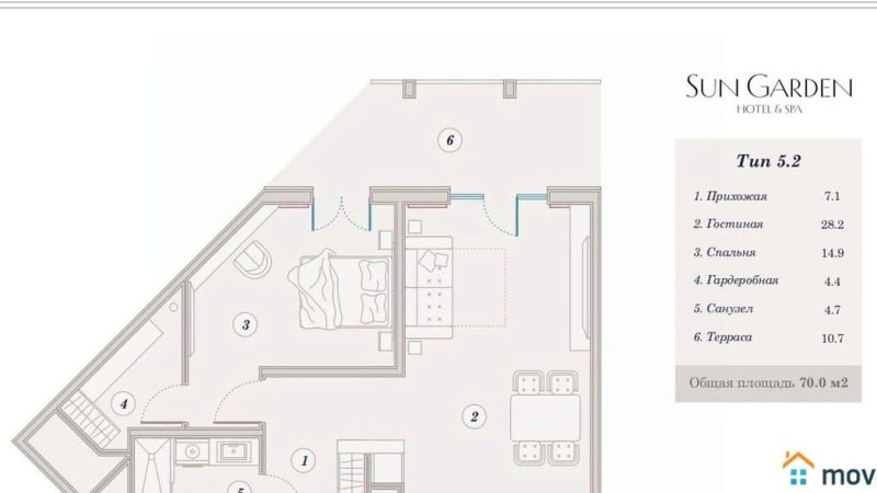 Продаю 2-комнатные апартаменты от застройщика, 69.9 м², Анапа, Дом                                                     2