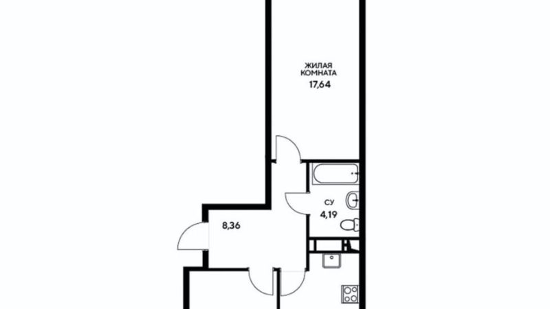 Продается 2-комнатная квартира от застройщика, 60.04 м², Анапа, Корпус                                                     3.3