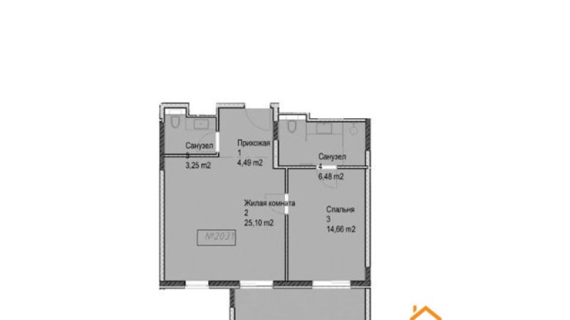 Продаем 1-комнатные апартаменты от застройщика, 75.8 м², Анапа, Корпус                                                     3