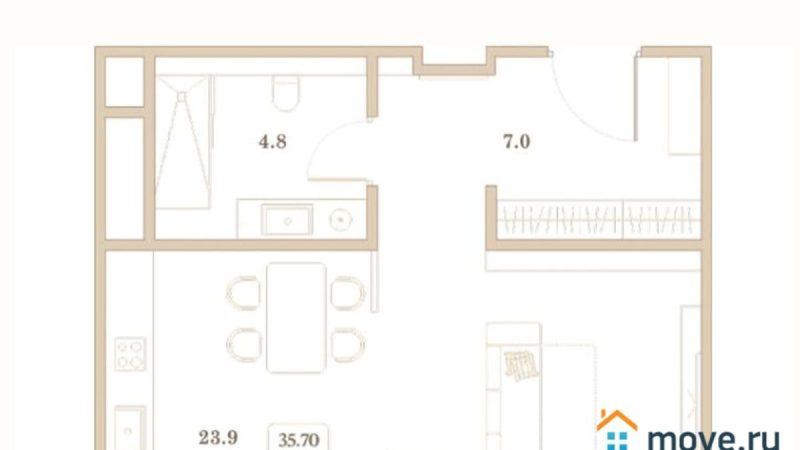Продам 1-комнатную квартиру от застройщика, 35.7 м², Анапа, улица Толстого,                                                     26
