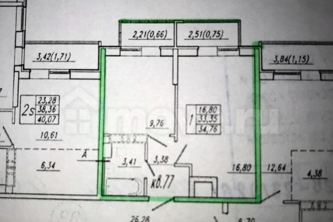 Продажа 1-комнатной квартиры, 33.7 м², Анапа, ул. лермонтова,                                                     116к1