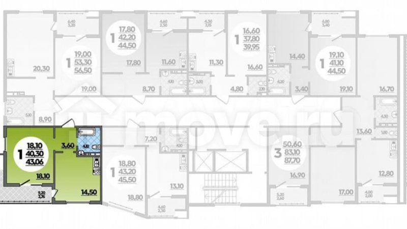 Продается 1-комнатная квартира от застройщика, 43.1 м²,                                                     Анапа