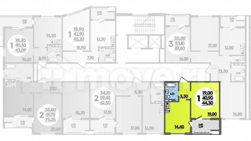 Продаю 1-комнатную квартиру от застройщика, 44.3 м²,                                                     Анапа