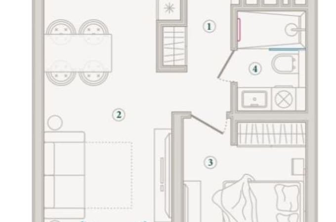 Продаю 1-комнатную квартиру от застройщика, 47.9 м², Анапа, Корпус                                                     2