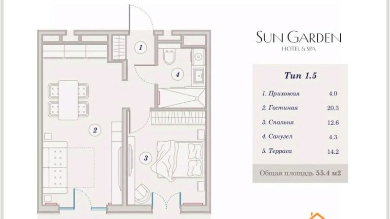 Продам 2-комнатные апартаменты от застройщика, 53.3 м², Анапа, Дом                                                     2