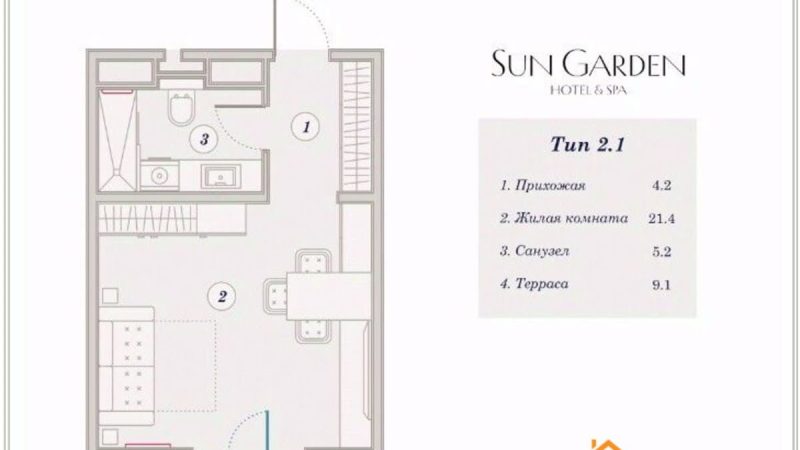 Продаю 1-комнатные апартаменты от застройщика, 39.8 м², Анапа, Дом                                                     2