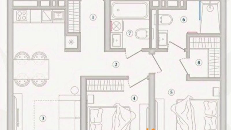 Продаю 3-комнатные апартаменты от застройщика, 80.9 м², Анапа, Корпус                                                     1