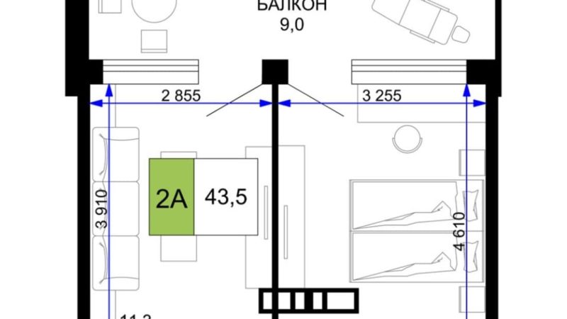 Продаю 2-комнатные апартаменты от застройщика, 43.5 м², Анапа, проезд Сосновый, Литер                                                     1